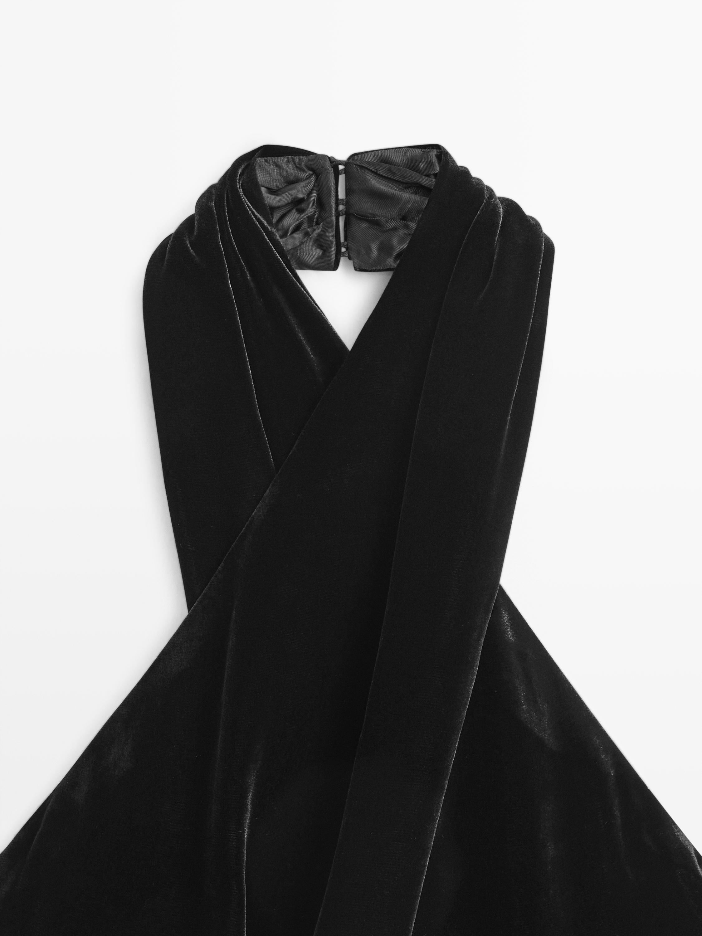 Velvet halterneck top